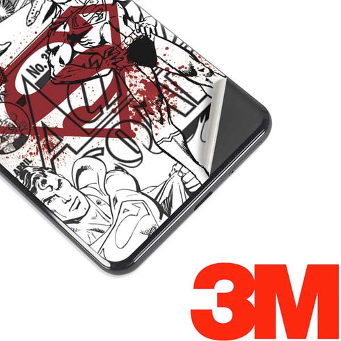 DC Comics Superman Comic Pattern Logo in Red Google Pixel 3 XL Skin